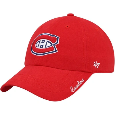 47 ' Red Montreal Canadiens Team Miata Clean Up Adjustable Hat