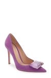 Gianvito Rossi Jaipur Crystal Pointed Toe Pump In Freesia