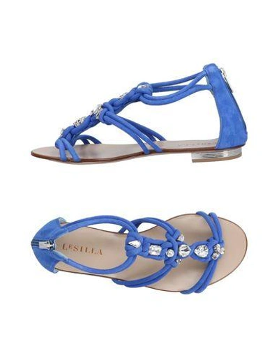 Le Silla Sandals In Azure