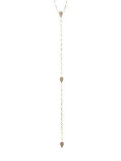 Zoë Chicco 14k Gold Teardrop Lariat Necklace In Yellow