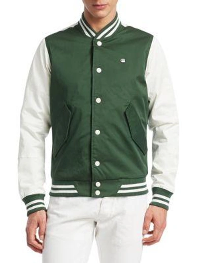 G-star Raw Rackam Sports Bomber Jacket In Deep Nuri Green | ModeSens