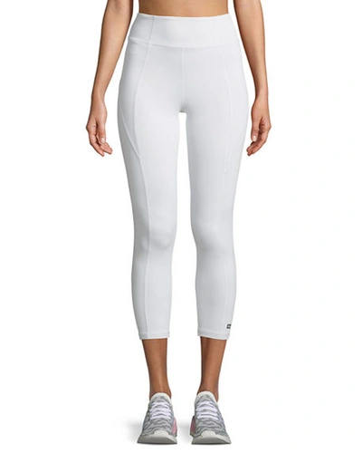 Aurum Paneled High-rise Cropped Leggings In White