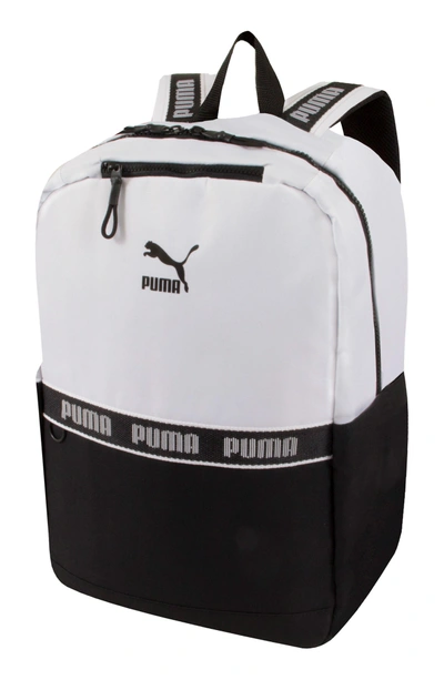 Puma The Linear Backpack - Black In Black/ White