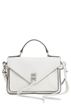 Rebecca Minkoff 'small Darren' Leather Messenger Bag - White In Blanco