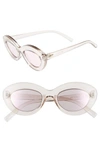 Le Specs Fluxus 48mm Cat Eye Sunglasses - Pink Shadow