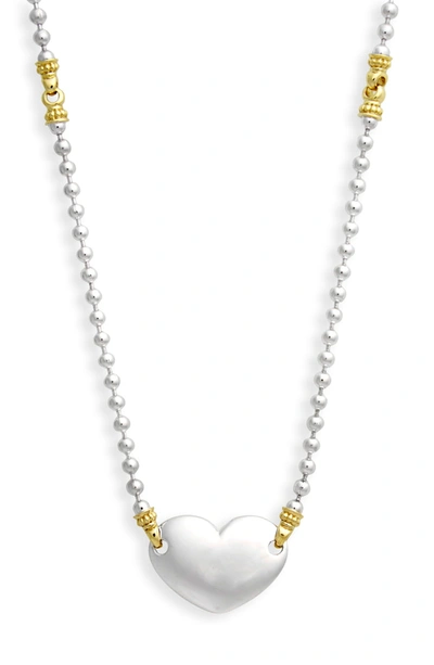 Lagos Beloved Heart Chain Necklace In Silver