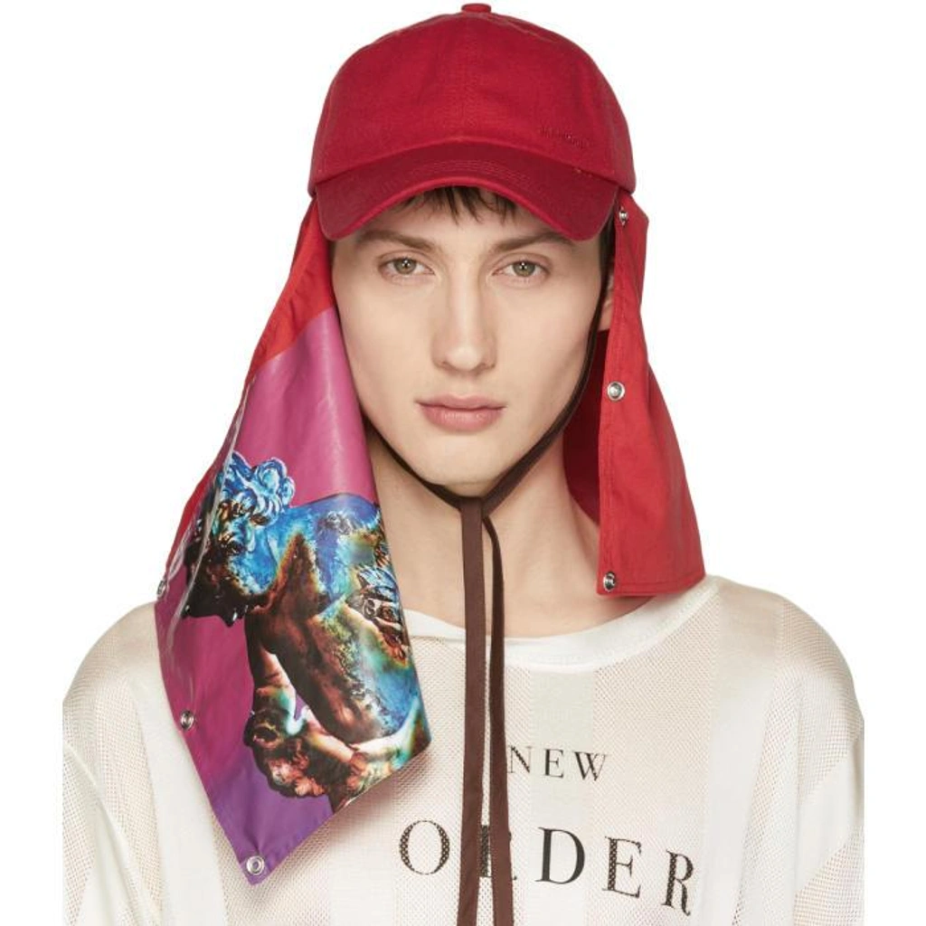 Auth Raf Simons White Joy Division Atmosphere Baseball Cap SS18 With Attachments Raf simons cap - Gem main image 3