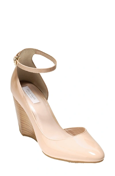 Cole Haan Lacey Wedge In Nude Patent