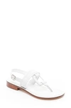 Bernardo Tegan Flat Thong Sandals In White Leather