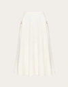 Valentino Crepe Couture Midi Skirt Woman Ivory 38 In Nude & Neutrals