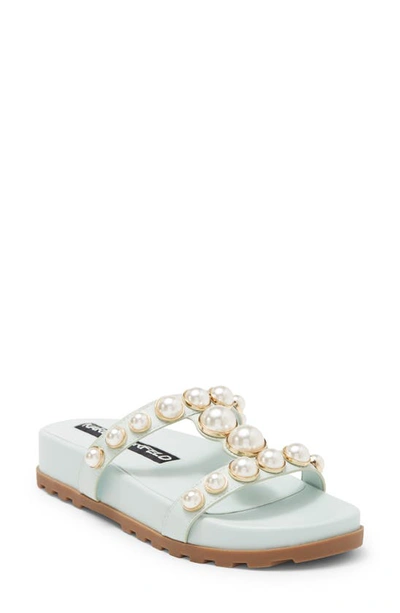 Karl Lagerfeld Blithe Slide Sandal In Mint Julep