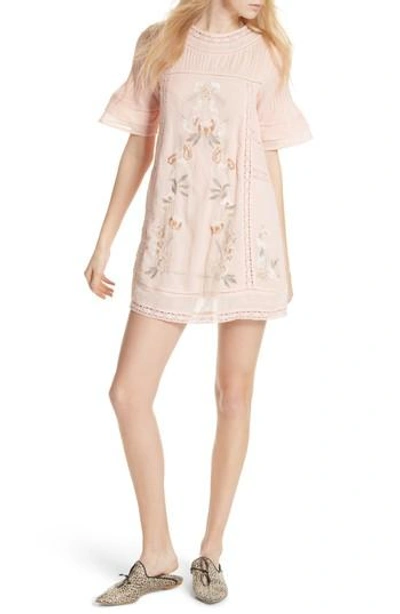 Free People 'perfectly Victorian' Minidress In Pink