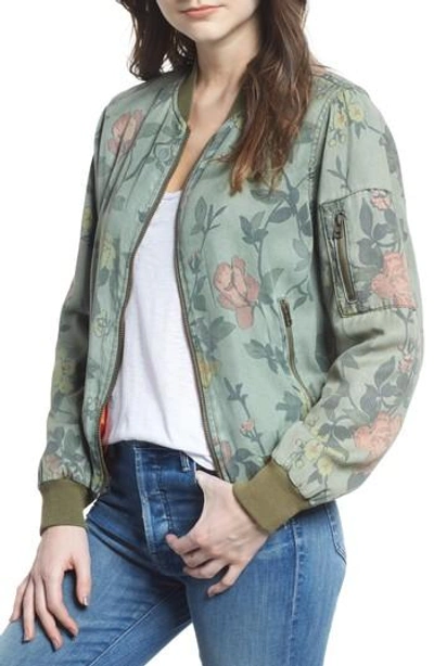 Pam & Gela Floral Bomber Jacket In Wallflower Print
