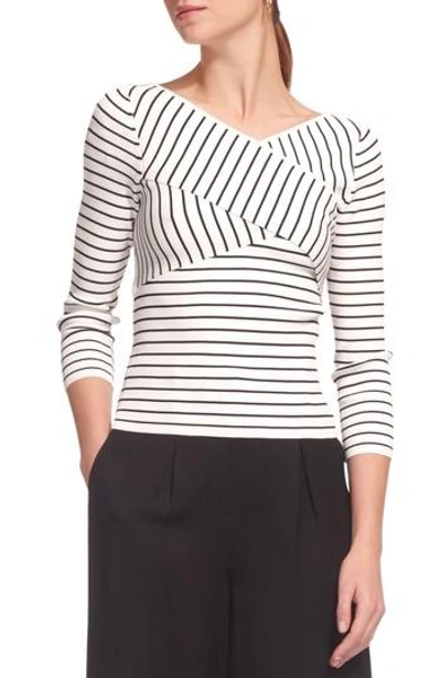 Whistles Crisscross Knit Top In Multicolor