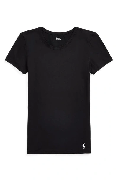 Polo Ralph Lauren Stretch Cotton T-shirt In Onyx