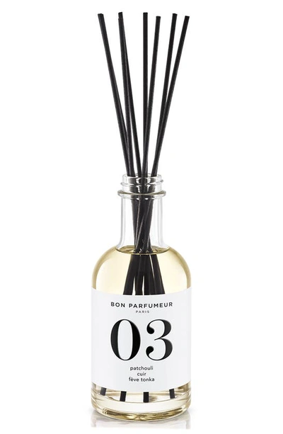 Bon Parfumeur 03 Patchouli Leather Tonka Bean Reed Diffuser