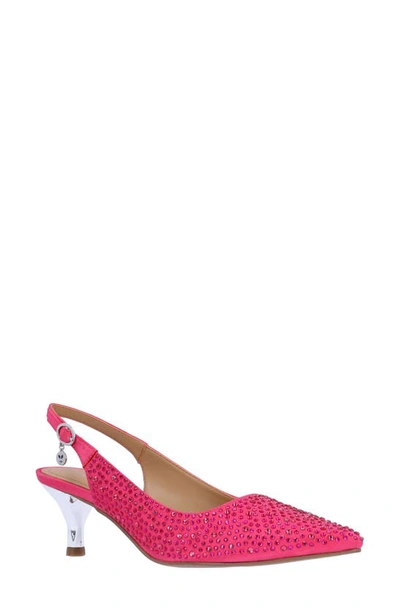 J. Reneé Ferrya Slingback Pointed Toe Pump In Fuchsia