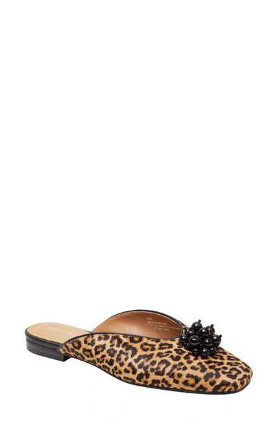 Lisa Vicky Glow Genuine Calf Hair Mule In Leopard Haircalf