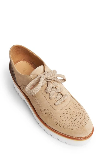 The Office Of Angela Scott Ms. Elaine Platform Derby In Tan Metallic