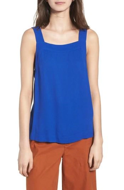 Madewell Apron Bow Back Tank In Alpha Blue