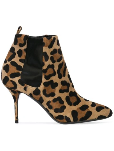 Pierre Hardy Leopard Printed Classic Boots In Brown