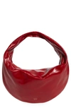Khaite Medium Olivia Leather Hobo Bag In Fire Red (red)