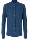 Barba Napoli Barba Long Sleeve Polo Shirt - Blue