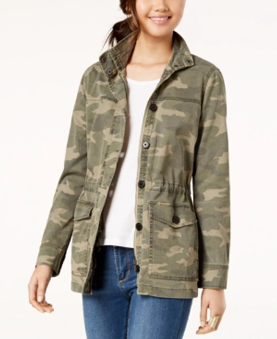 Lucky Brand Camo Utility Jacket In Camo Olive Multi