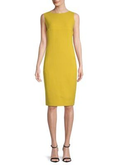 Akris Sleeveless Wool Sheath Dress In Tulip