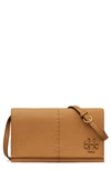 Tory Burch Mcgraw Leather Crossbody Bag In Brown