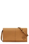 Tory Burch Mcgraw Leather Crossbody Bag In Tiramisu