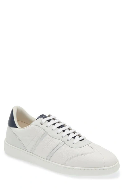 Ferragamo Achille Low Top Sneaker In Bianco