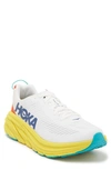 Hoka Rincon 3 Running Shoe In White / Eggnog