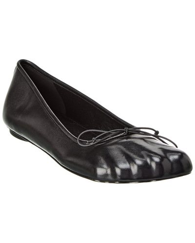 Balenciaga Fetish Leather Ballerina Flats In Black