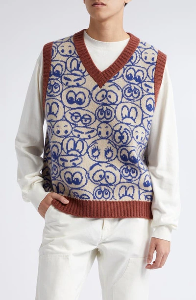 The Elder Statesman Expression V-neck Cashmere Sweater Vest In Neutrals