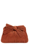 Loeffler Randall Rayne Pleated Clutch In Terracotta