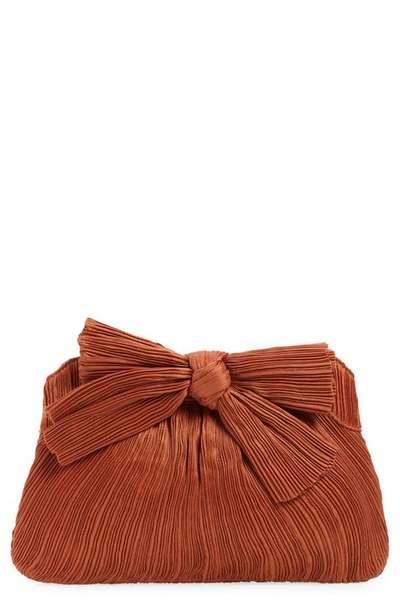 Loeffler Randall Rayne Pleated Clutch In Terracotta