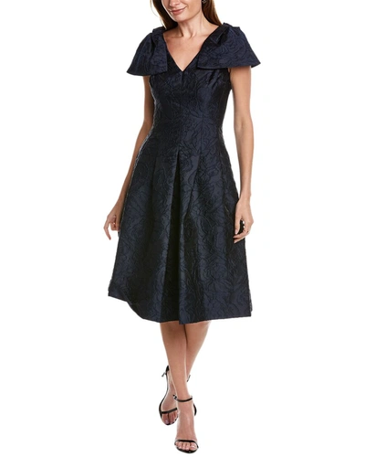 sachin and babi light blue dress Stretch Crepe Pearl Trim Cocktail Dress