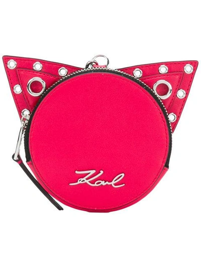 Karl Lagerfeld K/rocky Choupette Coin Purse - Pink