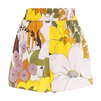 La Doublej Pull-up Shorts In Big_flower_rose