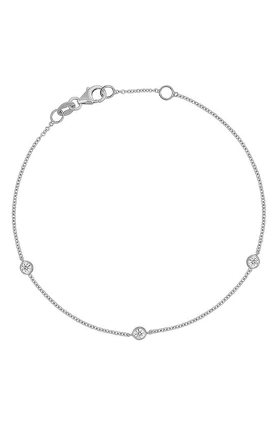 Bony Levy 14k White Gold Triple Diamond Bezel Bracelet
