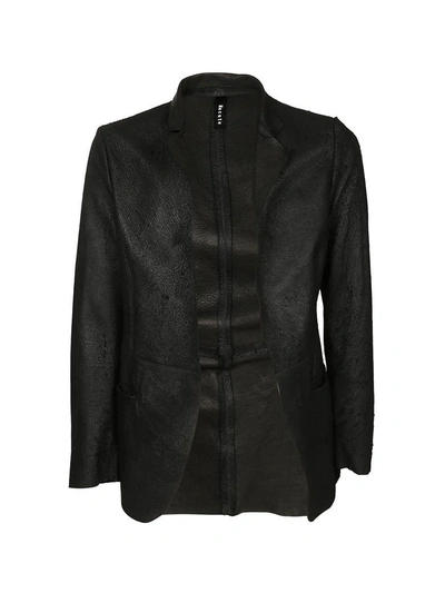 Dacute Open Front Leather Jacket In Black