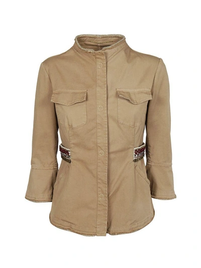 Bazar Deluxe Button Up Jacket In Brown