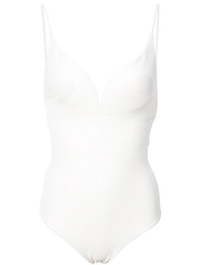 Onia Gloria Ribbed Swimsuit - White