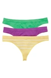 Abound Sammy Seamless Thong In Yellow Stripe Pack