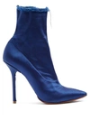 Vetements Naked Satin Hankle Boots Blue In Navy Blue