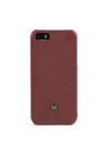 Valentino Garavani Leather Iphone Case- 5/5s In Rubin