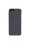 Valentino Garavani Leather Iphone Case- 5/5s In Dark Grey