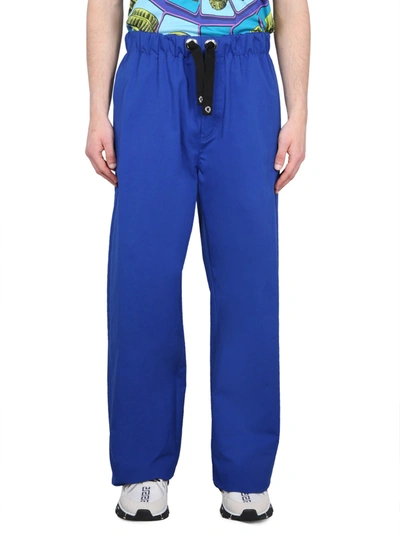 Versace Drawstring Trousers In Blue
