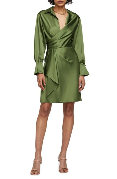 Simkhai Women's Talit Draped Knee-length Surplice Dress In Nori